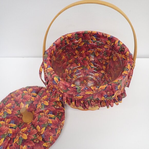 Vintage Longaberger pumpkin basket with liner and lid - Picture 2 of 6